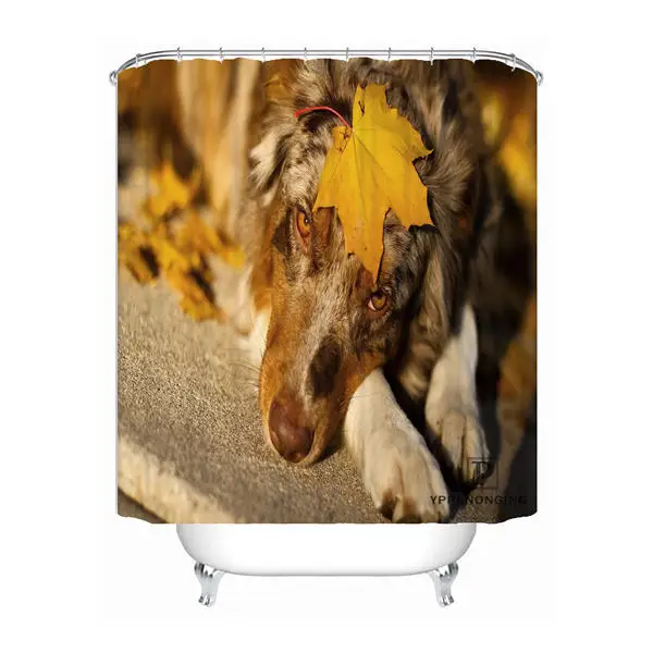 Shower Curtain Пользовательские немецкая овчарка Собака водонепроницаемый Душ занавес для ванной комнаты s крючки полиэстер ткань разные размеры#180421-Sina-08 - Цвет: Shower Curtain