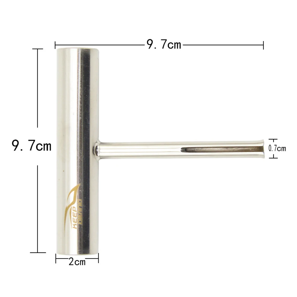 Stainless Steel Diving Fishing Latex Tube T Rubber Spearguns Spearfishing Wishbone Insert Tool for Scuba Diving