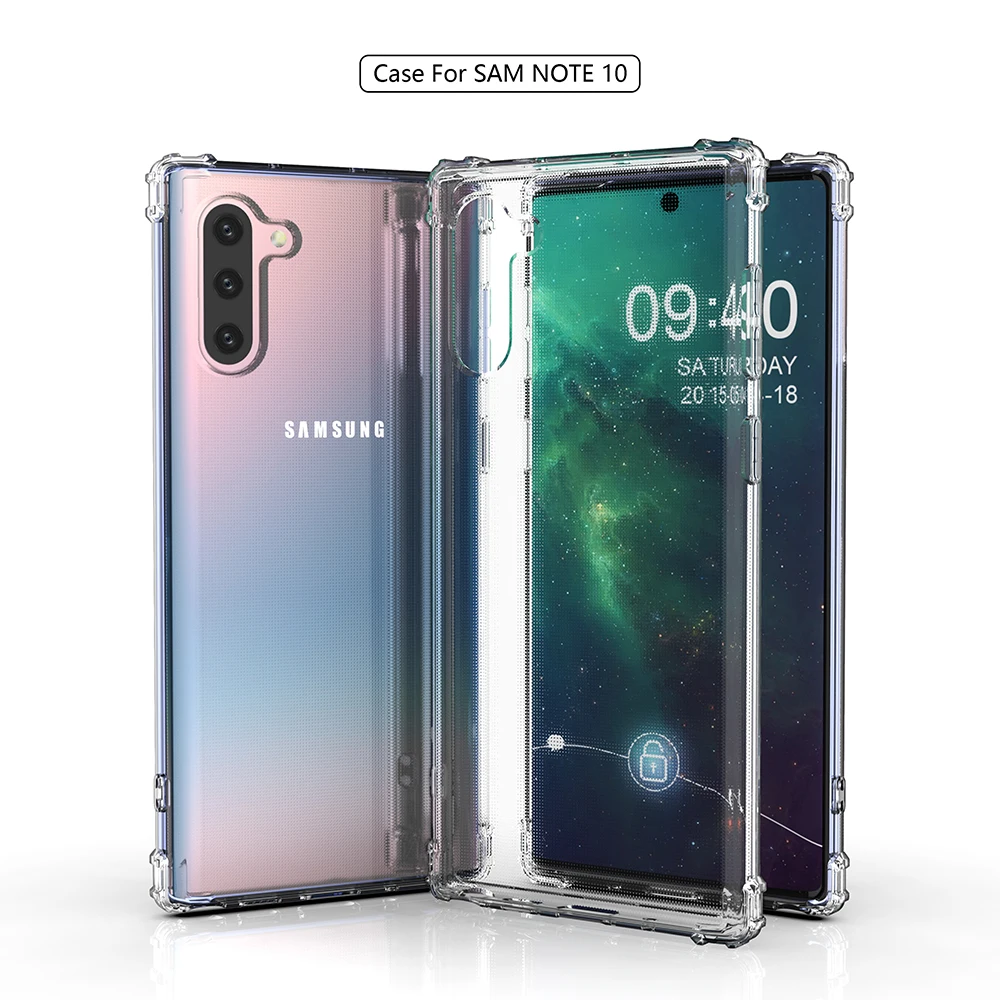 Силиконовый прозрачный чехол из тпу для Samsung Galaxy Note10 Lite Note10Plus Note9 Note8 Note5