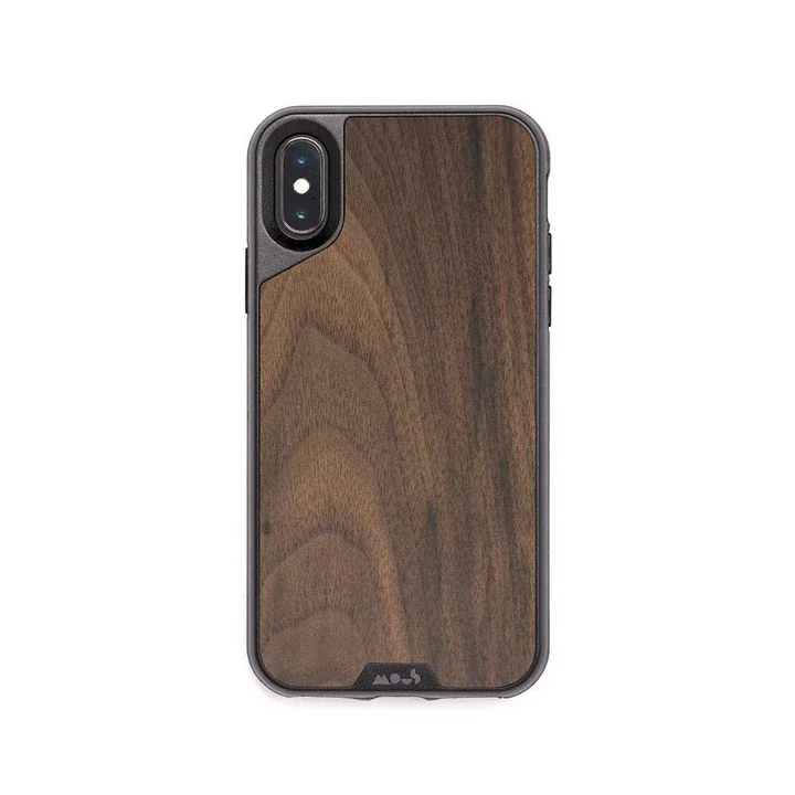 WALNUT(X XS) Для Mous безграничный 2,0 чехол для iphone анти-осень цельное дерево углеродное волокно военный противоударный чехол для iphone X/XS/XR/Max - Цвет: WALNUT(X XS)