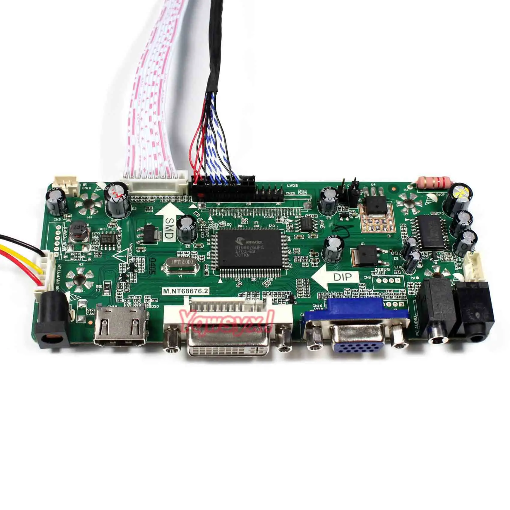 Kit for LTN141WD-L07 LCD Screen Controller Board HDMI+DVI+VGA