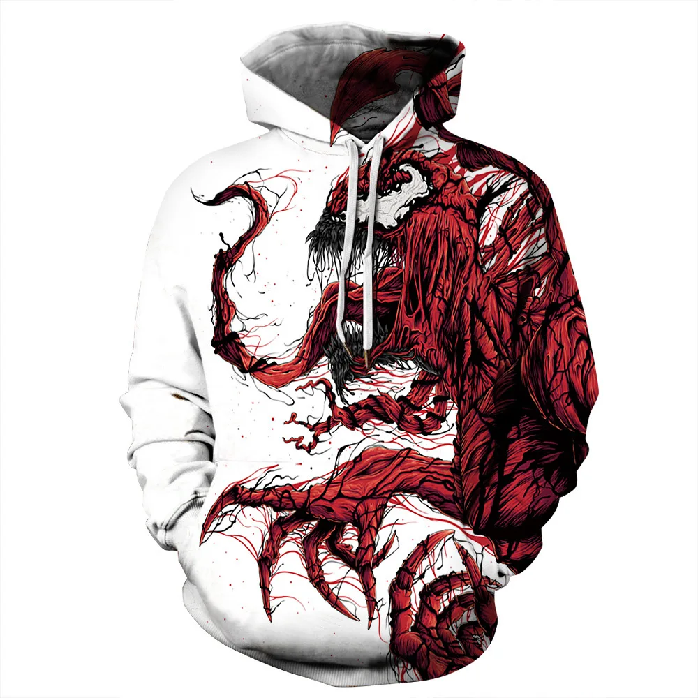 3D Venom Hoodies Men Women Sweatshirts Cool Spider-man Printed 3d Hoodie Hip Hop Pullover Hooded Casual Streetwear Tops