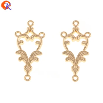 

Cordial Design 100Pcs 15*34MM Jewelry Accessories/DIY/Gold Heart Shape/Charms Earrings Connectors/Hand Made/Earring Findings