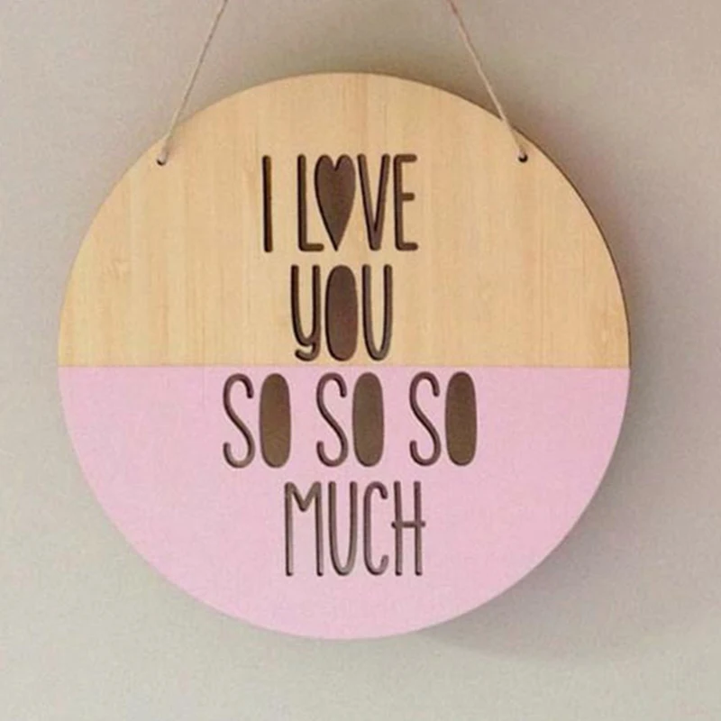 INS style Love U так много деревянных подвесных украшений фон для студийной фотосъемки игрушка в виде ведьмы фотосъемки - Цвет: PK