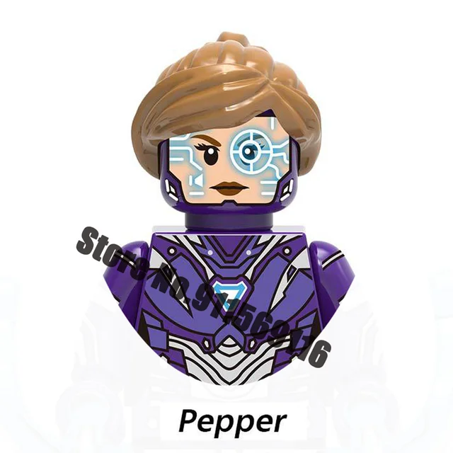 Superhero Iron Man Building Blocks Bricks Pepper Ultron Tony Stark Mark War Machine Action Figures Kids Toys Christmas Gifts H-X1128