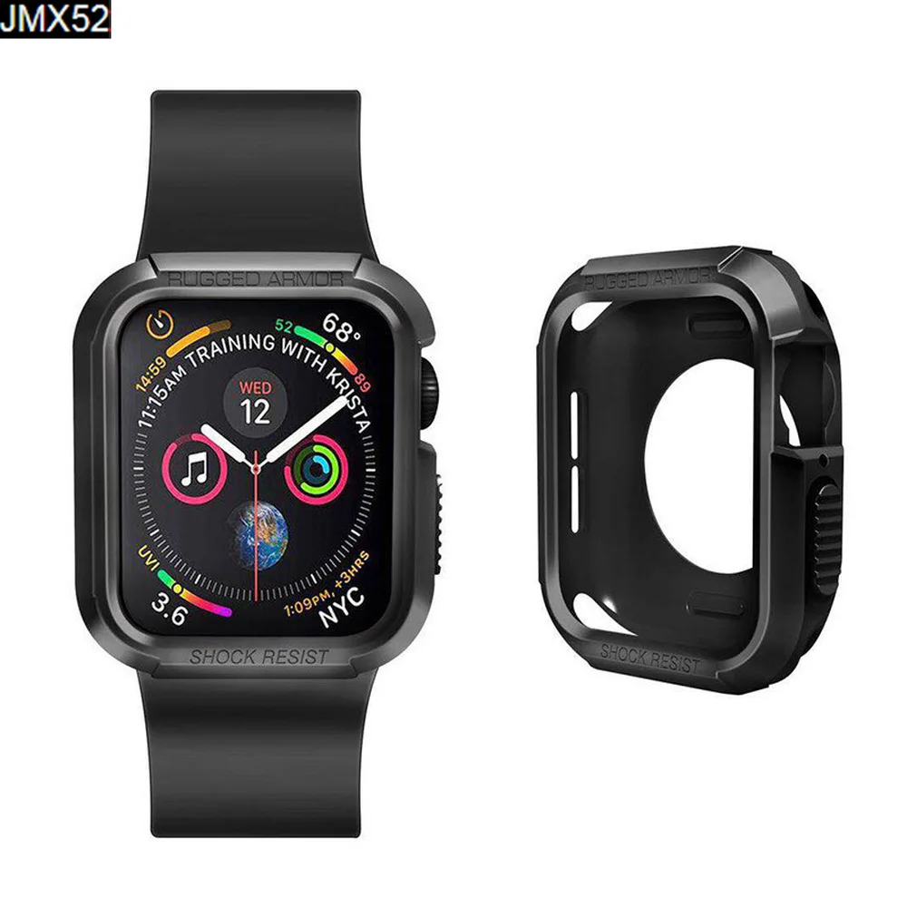 Чехол для Apple Watch 5 4 3 2 1 чехол 44 мм 40 мм iWatch защитный чехол 42 мм 38 мм Iwatch6 Ударопрочный Мягкий чехол 40 мм 42 мм 44 мм