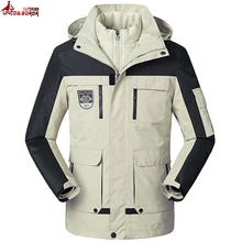 Новые 3 в 1 Водонепроницаемый лыжная куртка для влюбленной пары, комплект из двух предметов с несколькими карманами зимняя куртка мужская ветровка Толстые теплые зимние куртки-парки верхняя одежда