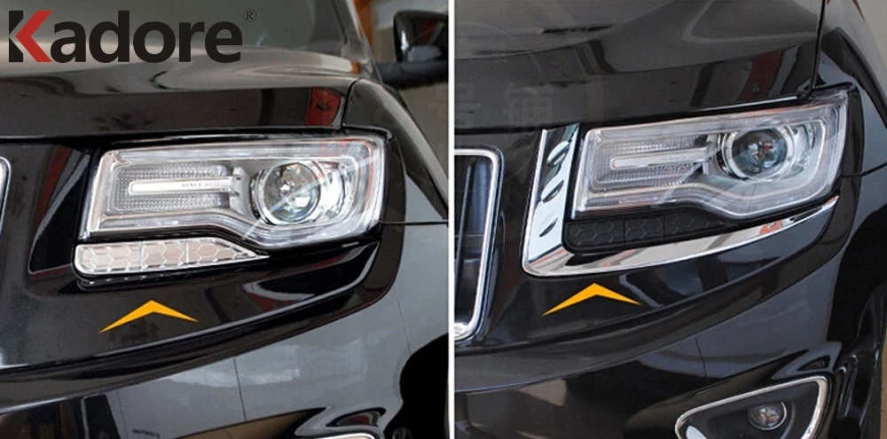 Для Jeep Grand Cherokee 2014 2015 2016 ABS хромированный автомобильный передний головной свет