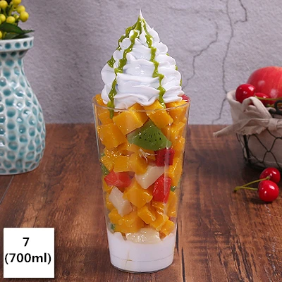 700ml model 7 Моделирование Sundae модельная обманка фруктовая чашка для мороженого образец пластика для сливочного мороженого реквизит игрушечная Имитация пищевых продуктов - Цвет: 700ml model 7