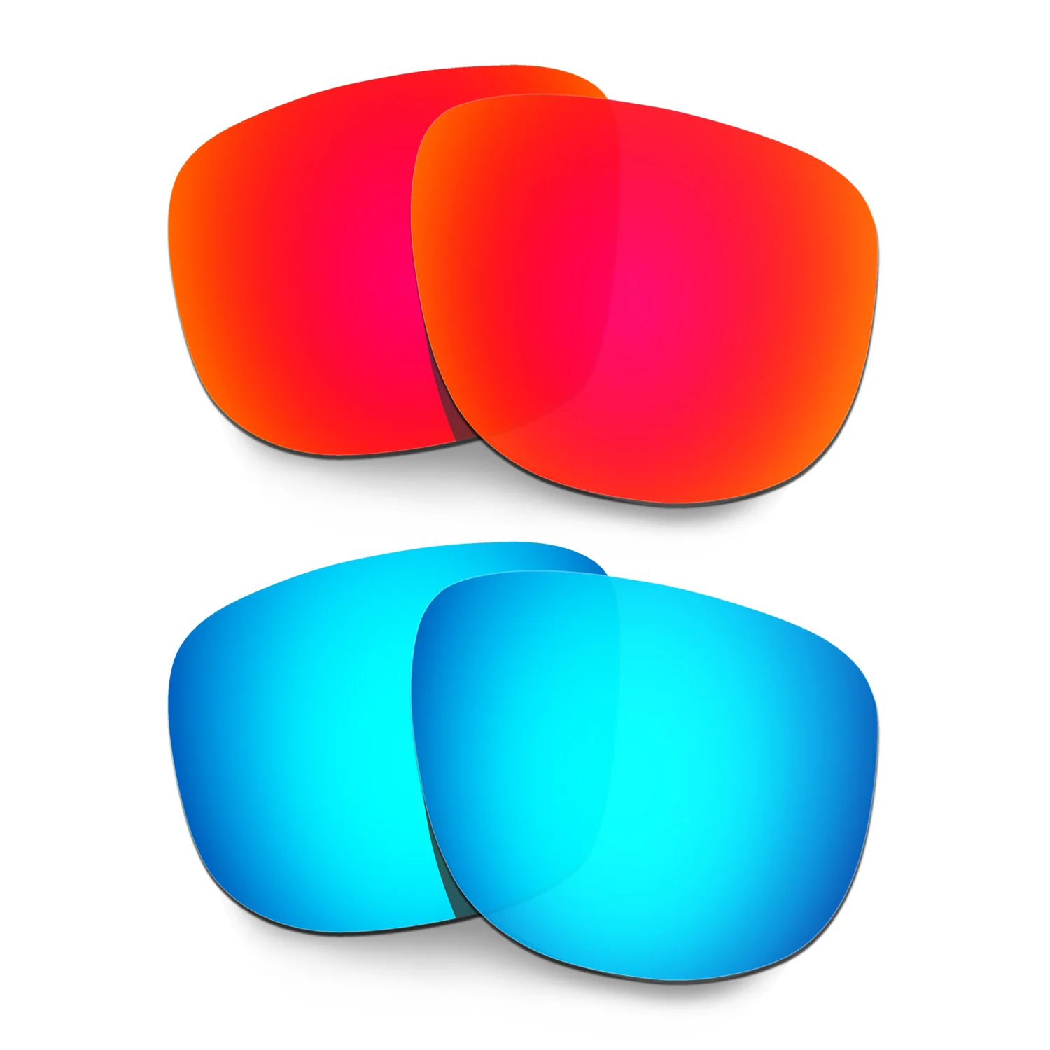 

HKUCO Polarized Replacement Lenses For Holbrook R Sunglasses Red/Blue 2 Pairs