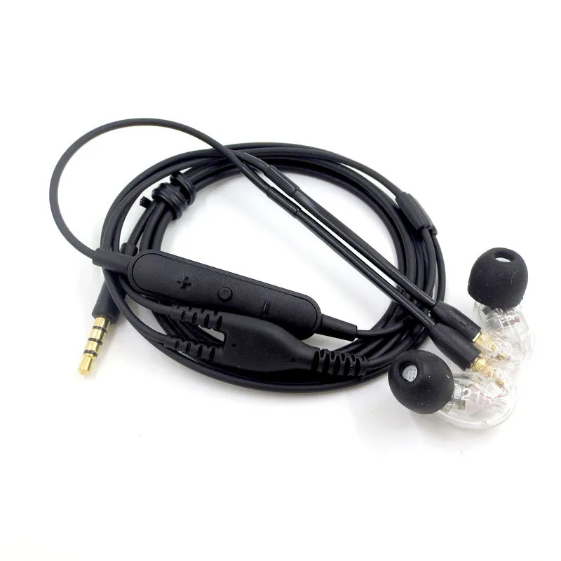 Replacement Audio Cable For Shure SE215 Headphones MMCX Microphone Volume Control Cord Headsets Wire Connecter 23 AugT2
