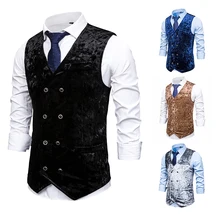 PUIMENTIUA Mens Slim Fit Double Breated Suit Vest 2019 Brand Formal Dress Business Wedding Vest Waistcoat Men Solid Color Homme PUIMENTIUA Mens Slim Fit Double Breated Suit Vest 2019 Brand Formal Dress Business Wedding Vest Waistcoat Men Solid Color Homme