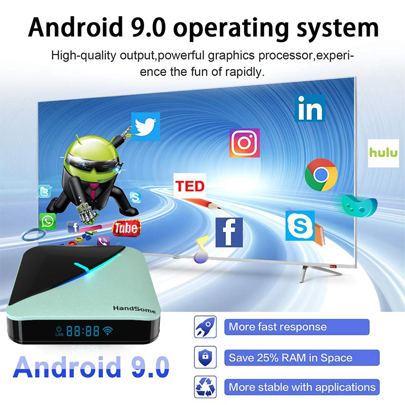 Kaufen Iptv A95X F3 Air 8K RGB Licht TV Box Android 9.0 Amlogic S905X3 4GB 64GB Dual Wifi 4K 60fps Netflix Youtube Smart TV A95X Airxxx
