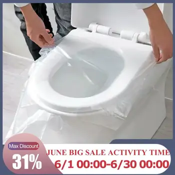 

30PCS Portable Disposable Health Toilet Seat Paper Cover Waterproof Toilet Seat Cushion Native Wood Pulp Out Traveling Camping