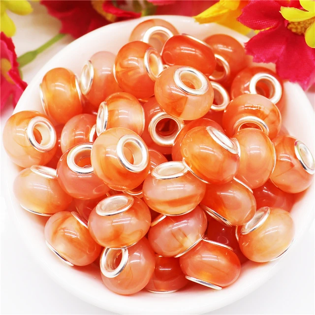 10Pcs/bag European Handmade Glass Beads Large Holes Spacer