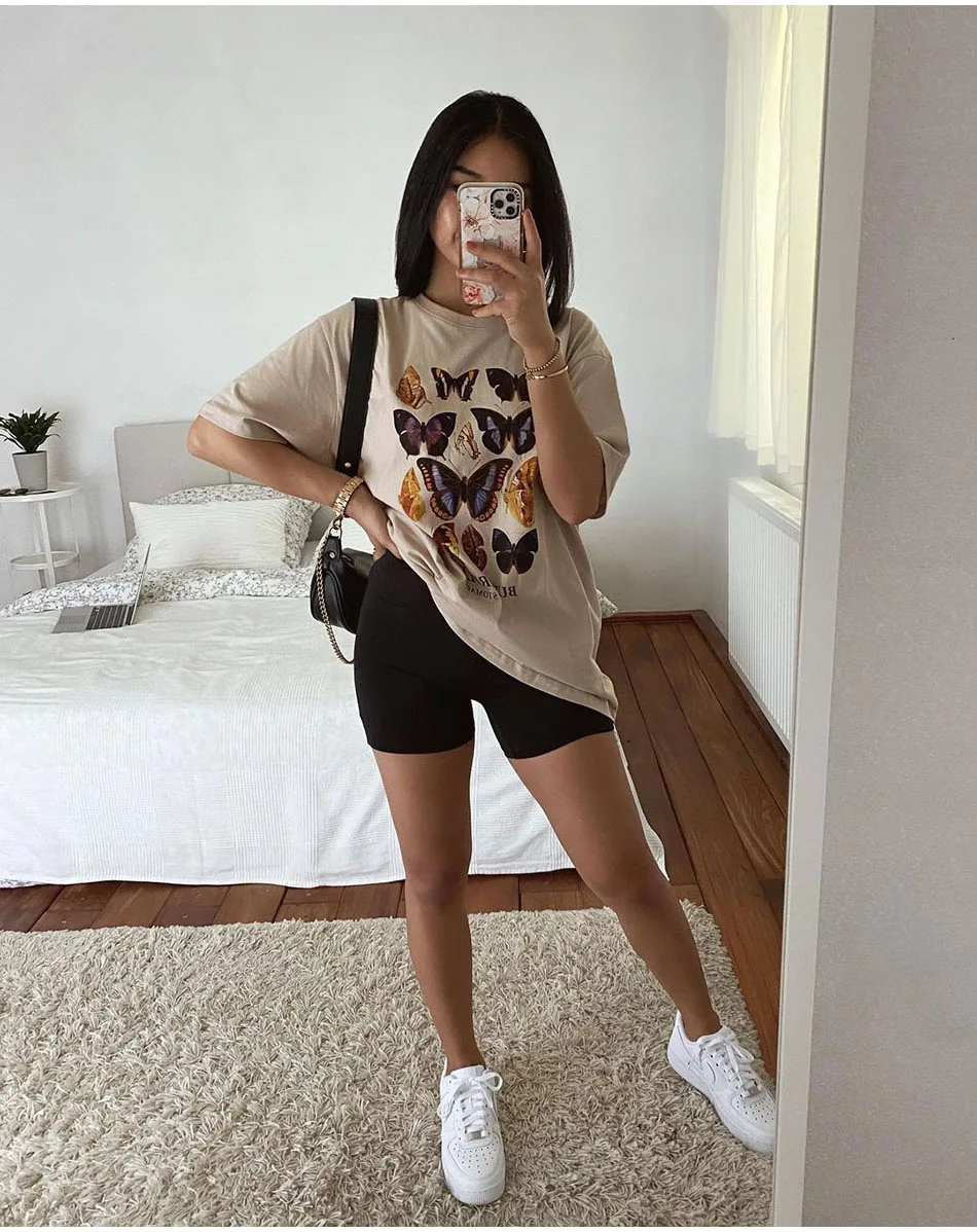 2022 New Summer Women Biker Shorts Black Women's Cycling Shorts High Waist Casual Elastic White Slimming Sexy Super Short pants black shorts