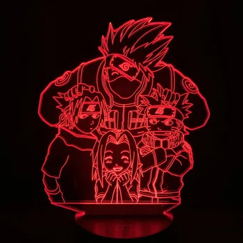 

Anime NARUTO 3D Night Light LED Touch Rechargeable Remote Control 7 Colors Uzumaki Naruto Kakashi Uchiha Sasuke Toy Figure