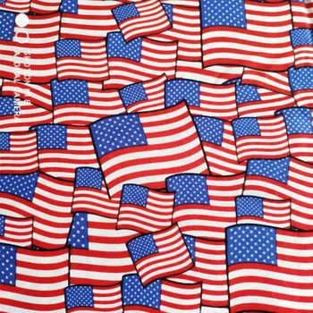 

New American Flag Printed Cotton Fabrics for Sewing Material Plain Fabric DIY Handmade Quilting Garment Dress Accessories