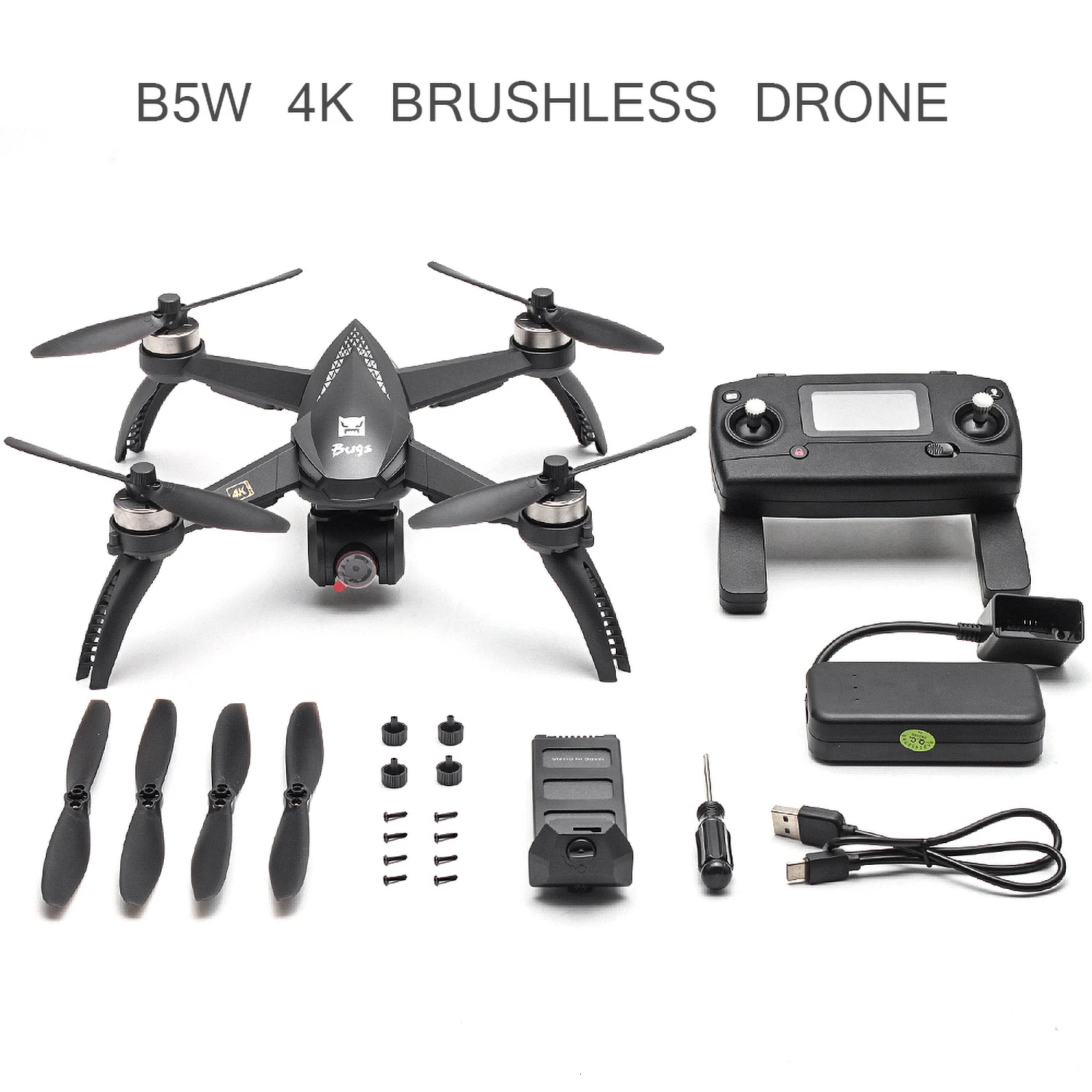 Дрон MJX B5W gps бесщеточный 5G 4K камера WiFi RC Квадрокоптер FPV камера HD Авто возврат 20 минут время полета Дрон VS H117S - Цвет: 4K 1 Battery