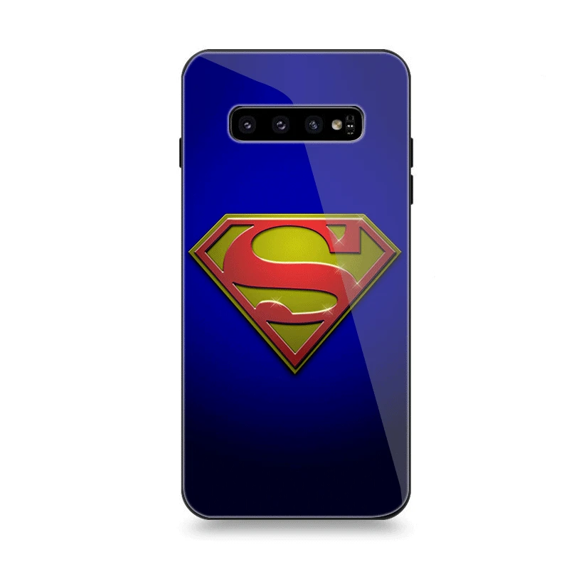 Мобильный чехол для телефона Стекло для samsung A10 A20 A30 A40 A50 A60 A70 S7 край S8 Plus Note 8 9 S10 чехол Супермен логотип - Цвет: G12