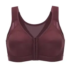 FAKUNTN Women's Full Coverage Front Closure Bras Wire Free Back Support Posture Bra