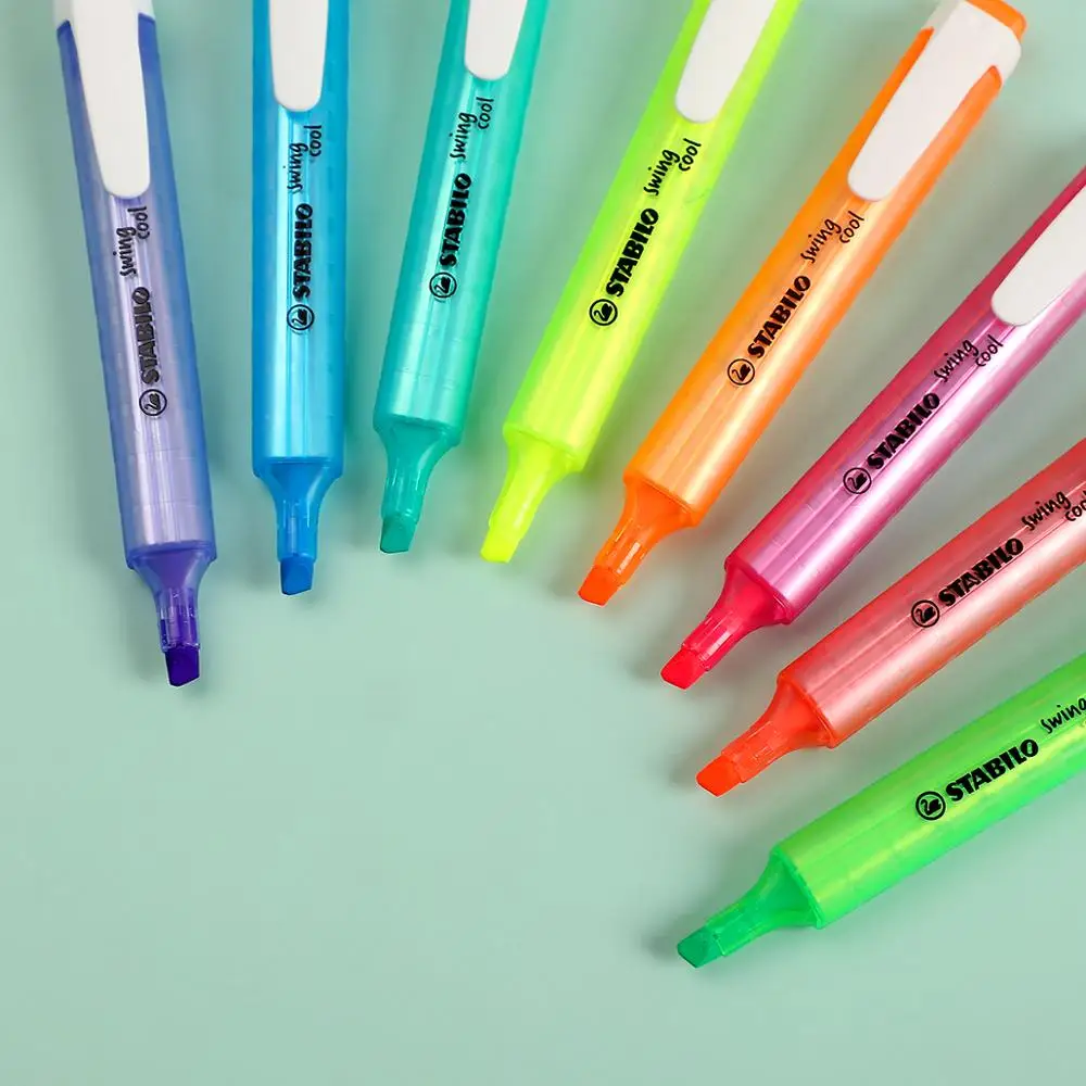 JIANWU 6 шт или 8 stablio SwingCool color highlighter Cute creative Macaroon флуоресцентная ручка маркер