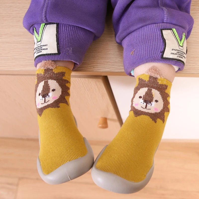 Chidren Slipper Fashion Toddler Anti-slip Comfortable Kids Rubber Sock Baby Casual Shoes Knitted Soft Infant First Walker baby shoes soft sole shoes