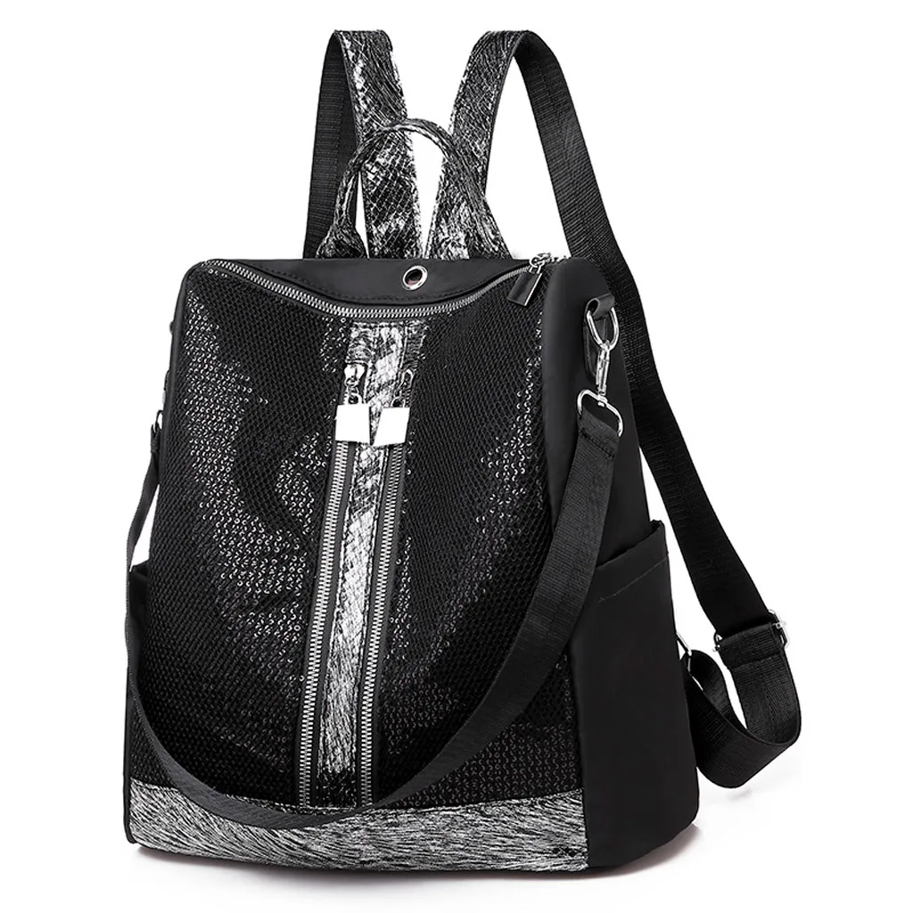 Для женщин блестками рюкзак для школьников-подростков из искусственной кожи для девочек, рюкзак Водонепроницаемый сумка рюкзак Sac A Dos Femme# T2