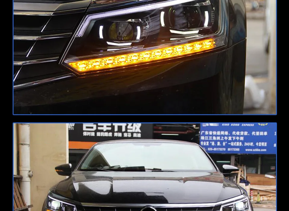 AKD автомобильный Стайлинг Головной фонарь для VW Passat B8 фары- Американская версия Passat светодиодный фонарь DRL D2H Hid биксеноновый луч