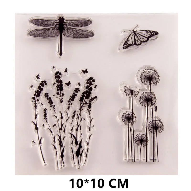 Dragonfly Clear Stamps DIY Scrapbooking Craft Supplies Rubber Silicon Seals Card Album Hobby ink pad Stamping clear stamps clear rubber stamps