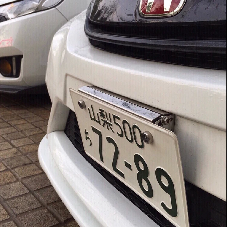 Universal Fit JDM Bumper License Plate Relocator Bracket Holder W