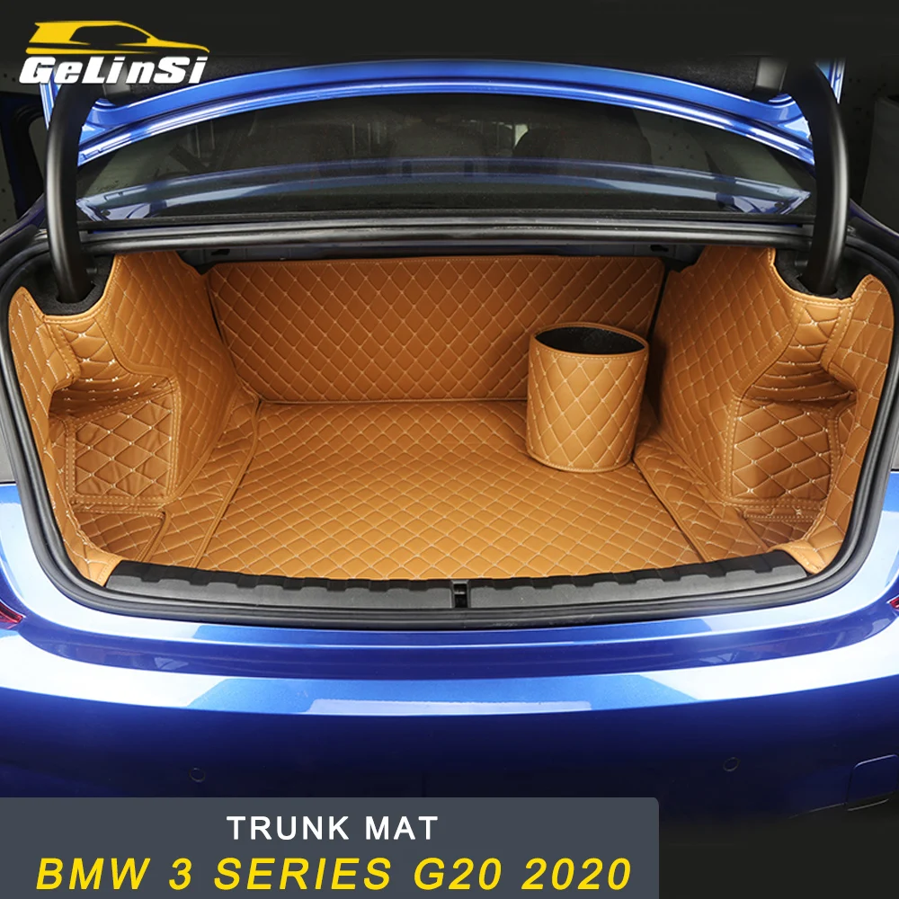 

Gelinsi Leather Trunk Mat Pad Tray Carpet Cushion Protector Interior Accessories for BMW 3 Series G20 2020 Car Styling
