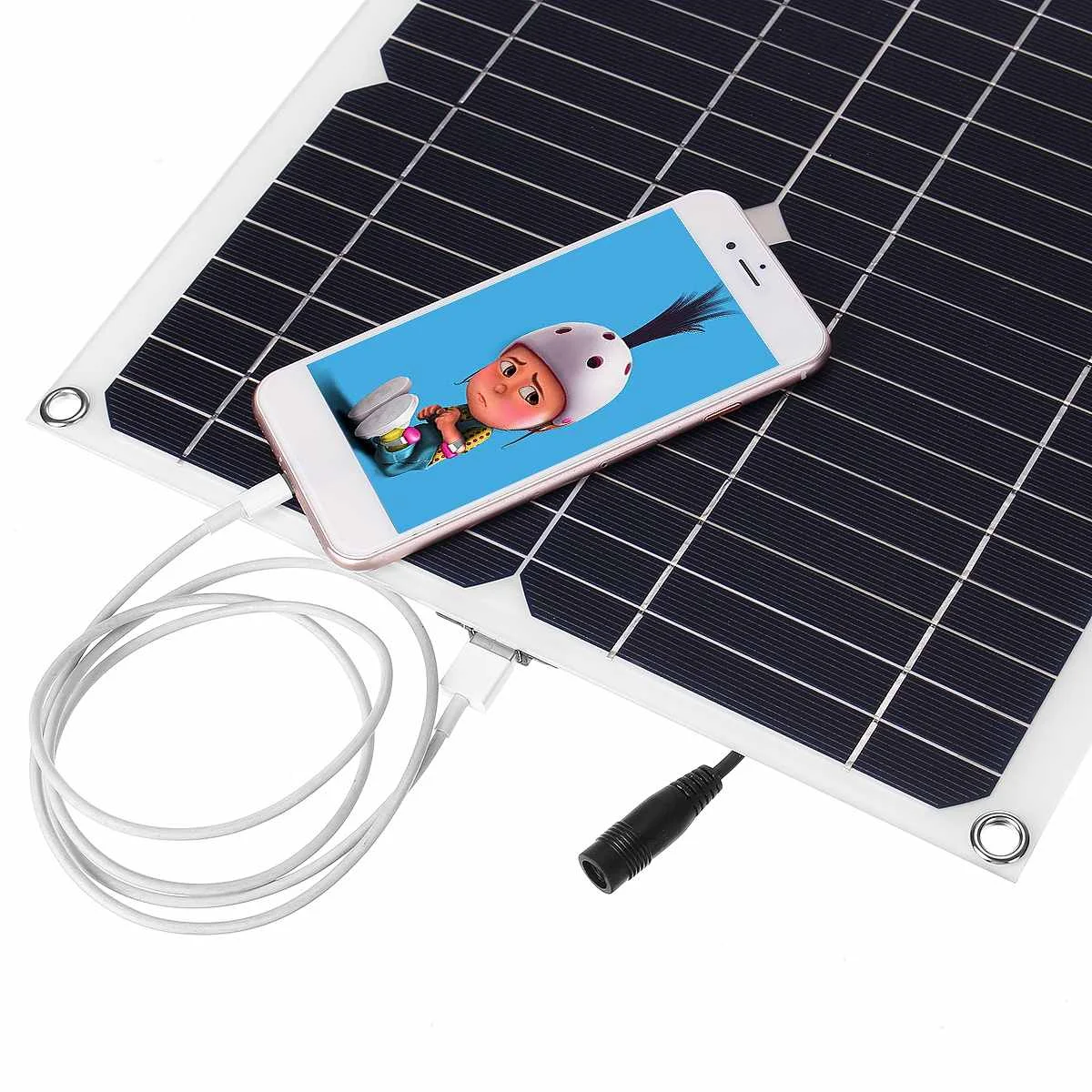 Newest 30W 18V Mono Solar Panel USB 12V/5V DC Monocrystalline Flexible Solar Charger For Car RV Boat Battery Charger