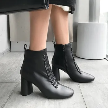 

AGODOR New arrival women Ankle boots Genuine Leather ankle boots for women Pointed toe Chelsea boots high heel boots