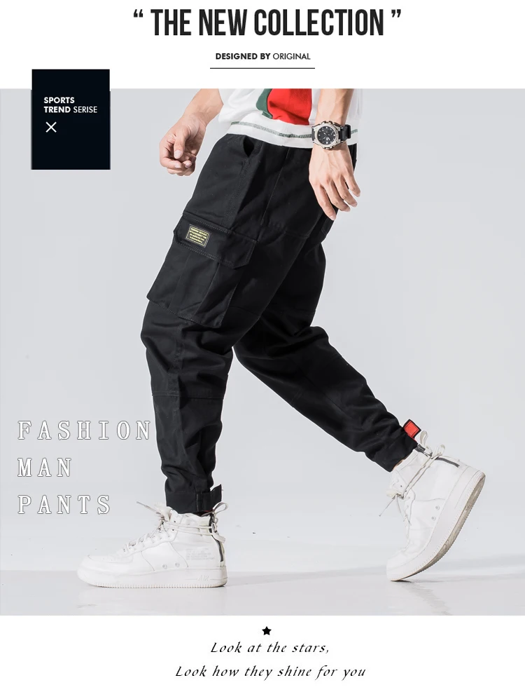 2019 весенние и осенние новые стильные мужские свободные и повседневные брюки больших размеров в японском стиле, модная мужская рабочая