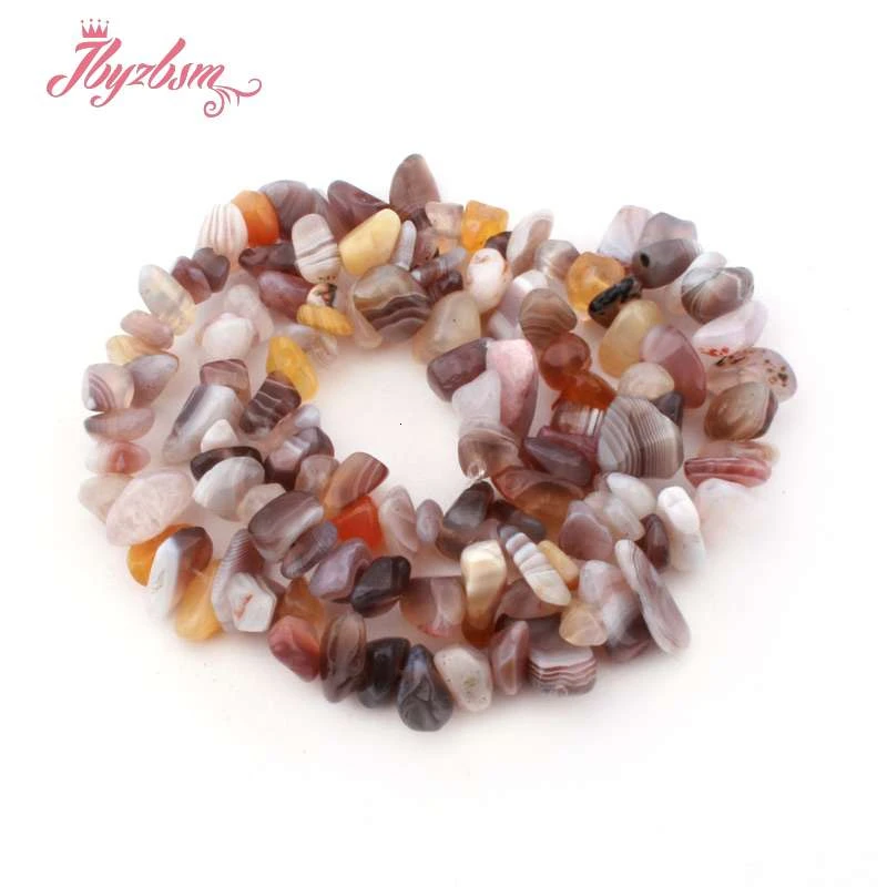 Botswana Agate 4-7 мм камешки свободной формы натуральный камень Бусины Лапис Кианит опал Кварц Для DIY ожерелье браслет ювелирные изделия делая свободные моды 16" - Цвет: Botswana Agate