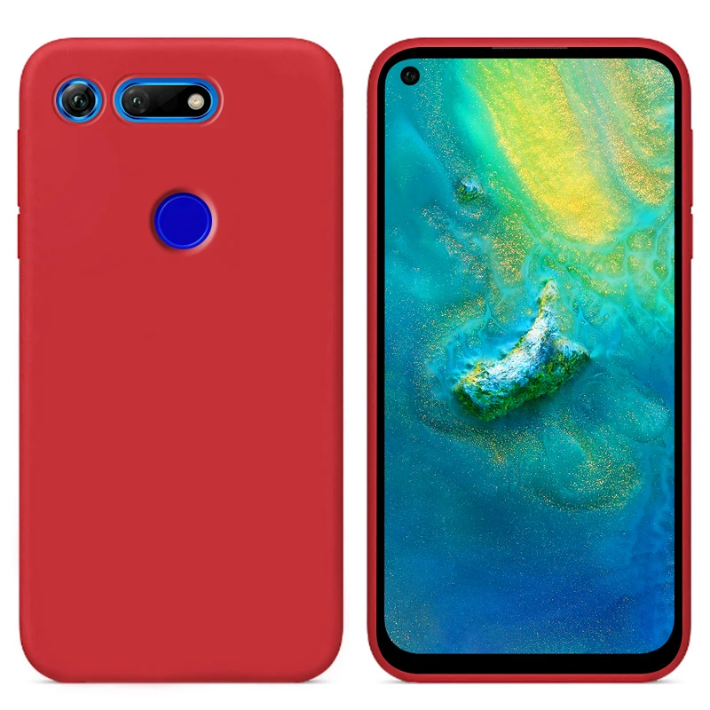 Luxury Liquid Silicone Case For Huawei Honor View 20 PCT-L29 V20 Cell Phone Soft Back Cover | Мобильные телефоны и