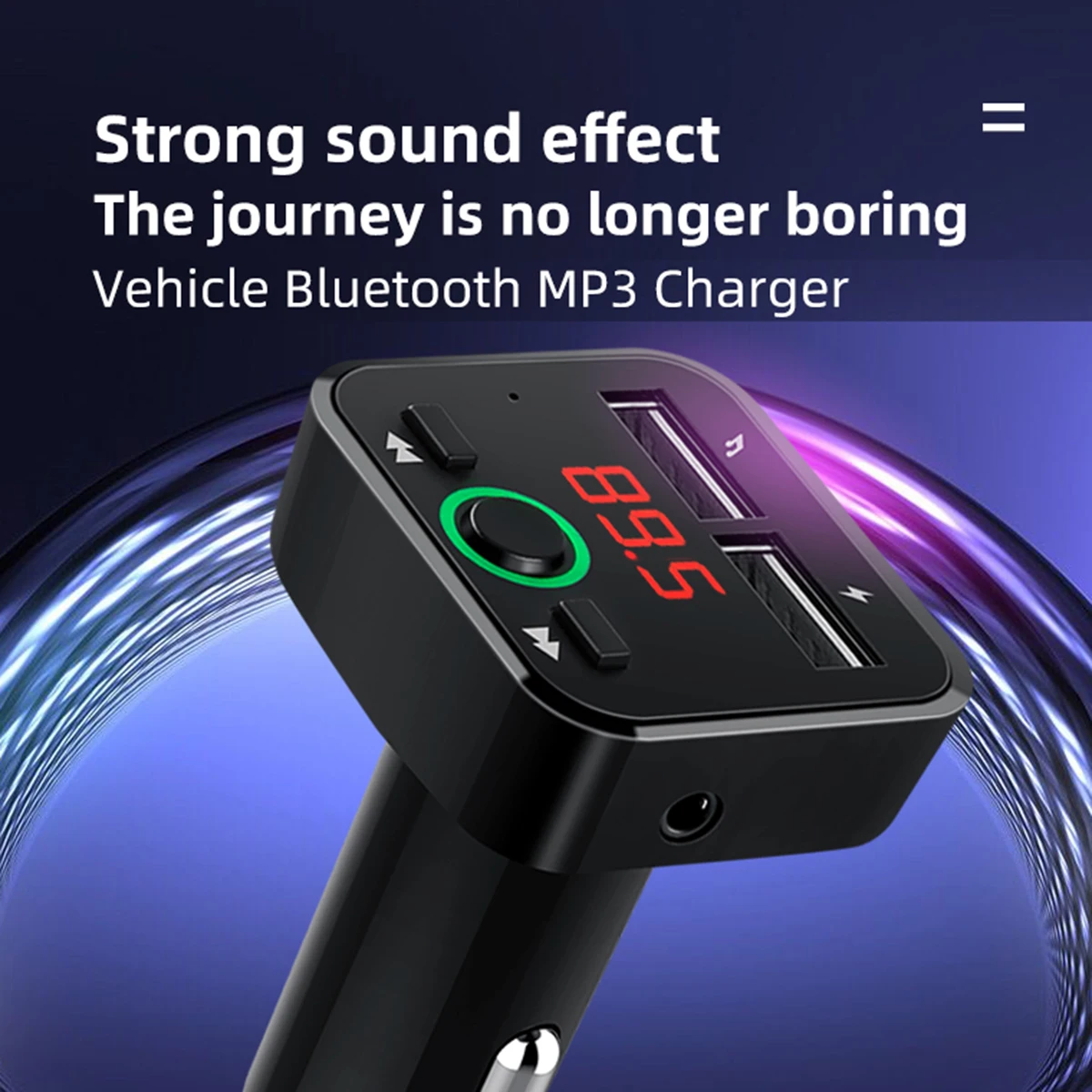 Двойной USB Handsfree беспроводной Bluetooth комплект Автомобильный fm-передатчик MP3-плеер Обнаружение напряжения автомобильное зарядное устройство