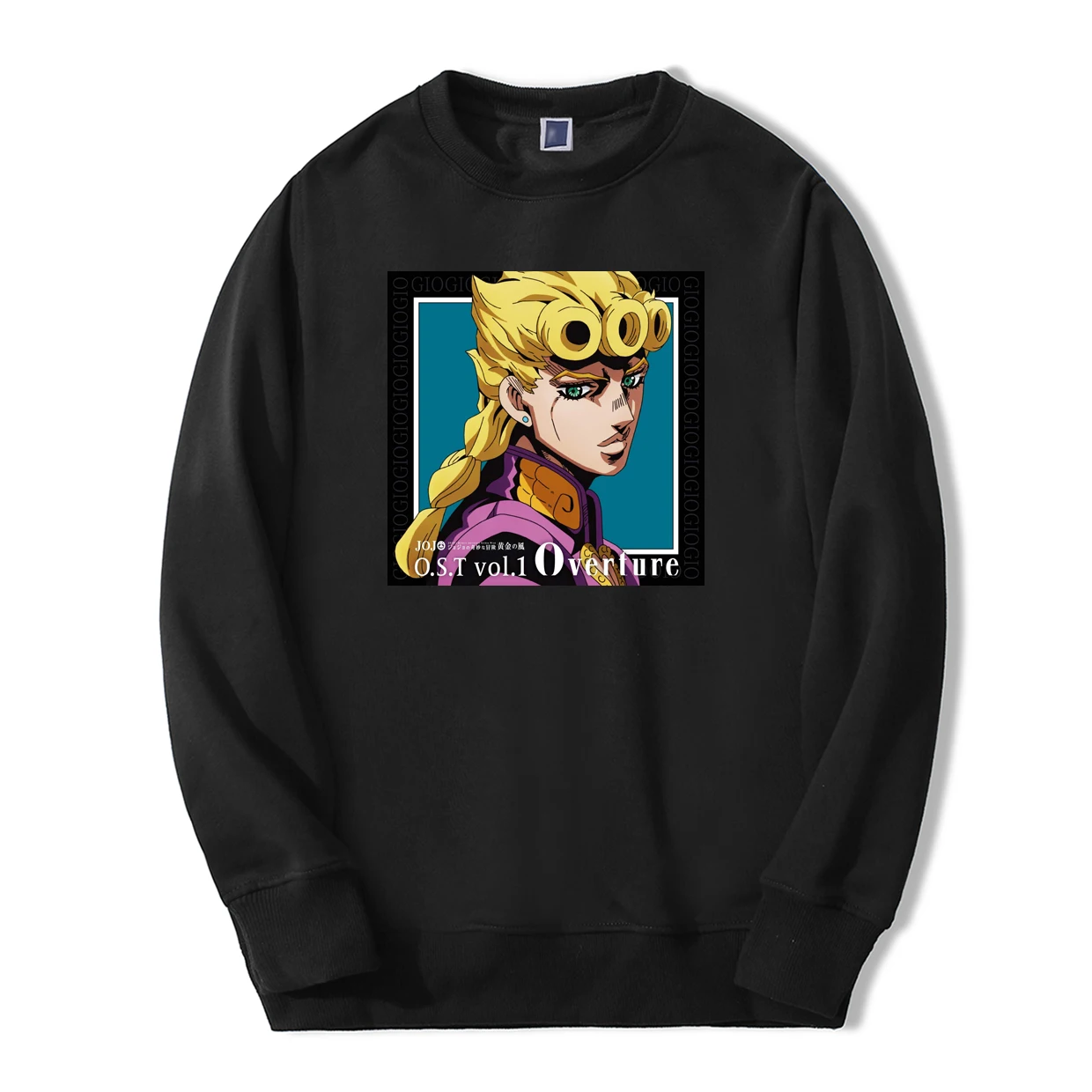 Hip Hop Streetwear JoJo Bizarre Adventure Giorno Giovanna Japan Anime Sweatshirt 2019 Autumn Men