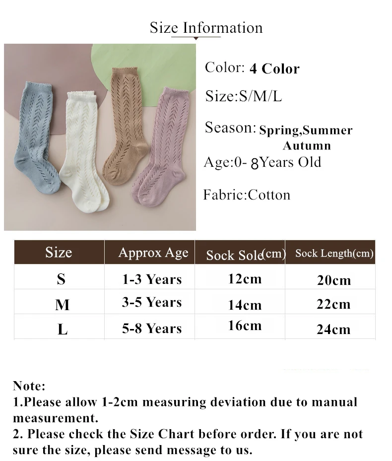 New Summer Children Socks Baby Girls Knee High Toddler Socks Cotton Long Tube Cute Princess Mesh Socks Kids Hollow Out Socken