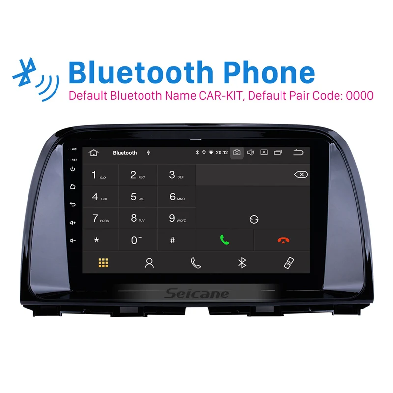 Excellent Seicane 1DIN Android 9.0 Car Radio For 2012 2013 2014 2015 Mazda CX-5 9 Inch Bluetooth 4G GPS Navigation Multimedia Player 2