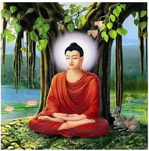 Tam kare elmas boyama buda elmas nakış dekor dini elmas noktalar bulmaca resimleri elmas mozaik çıkartmalar zanaat(China)