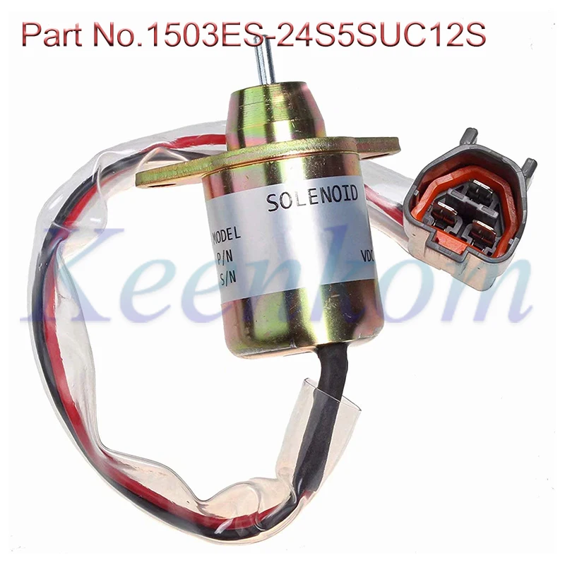 

1503ES-24S5SUC12S 12V Fuel shutdown solenoid For Yan-mar TB235 3TNV88-BPTB2 For HYUNDAI R55-5 R60-5