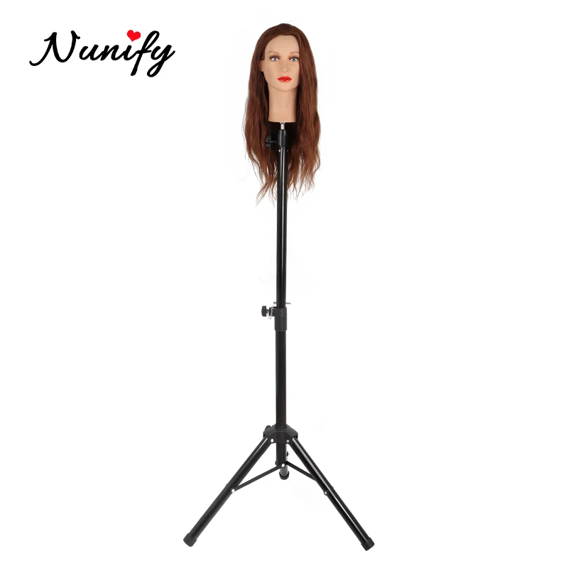 Nunify Брезентовая головка и штатив для наращивания волос стойка манекен для париков волосы Штатив для куклы голова блок парик голова для