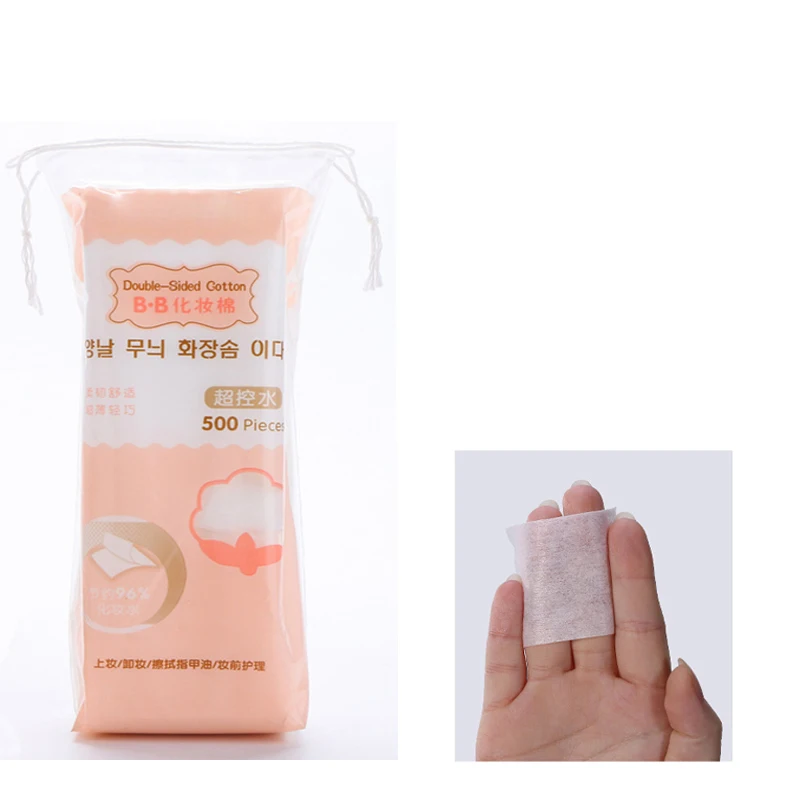 ABVP 500 шт./пакет в Корейском стиле лица органический Ватные диски лица с очищающим средством для ног для удаления лака для ногтей Косметический ткани макияж Красота по уходу за кожей, чтобы
