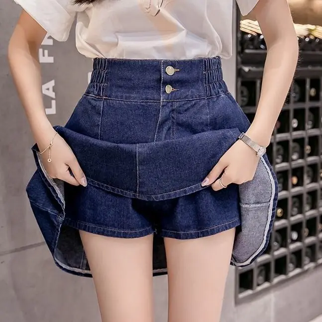 Джинсовые юбки женские Осень Лето Новая мода корейский стиль Универсальные повседневные джинсовая мини-юбка женская P073