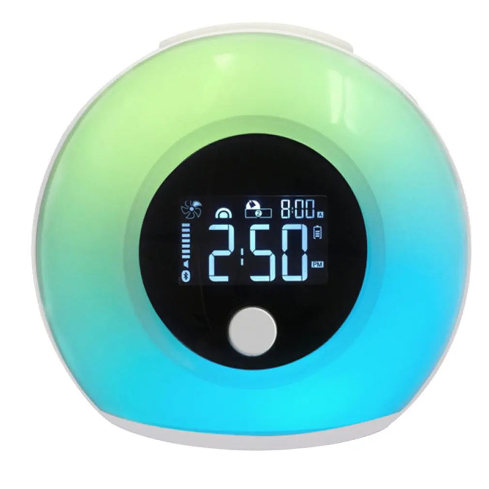 

Wireless LED Electronic Alarm Clock Simulated Sunrise And Sunset Nature Wake-Up Sleep Music Colorful Night Light