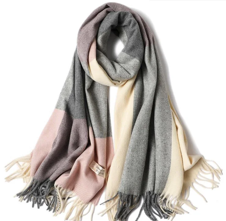 Женские модные шарфы на каждый день кашемировый осенний зимний шерстяной клетчатый шарф женский длинный стильный универсальный теплый тёплый шарф-шаль - Цвет: Другое