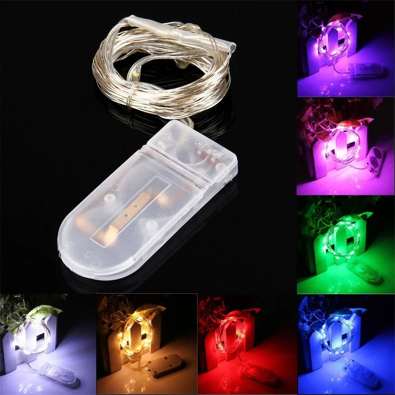 1/2/3/5M LED String Lights Battery Garland Fairy Lighting Christmas Decor Festoon Bulb For New Year Wedding Party Lamp