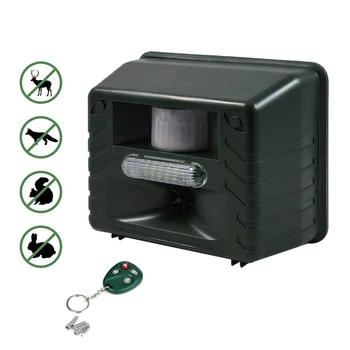 

Ultrasonic Outdoor Animal Drive Strobe Led Light Repeller Drive Rodent Device with Remote Control for Rodent Deer,Cat,Dog,Fox,Mo